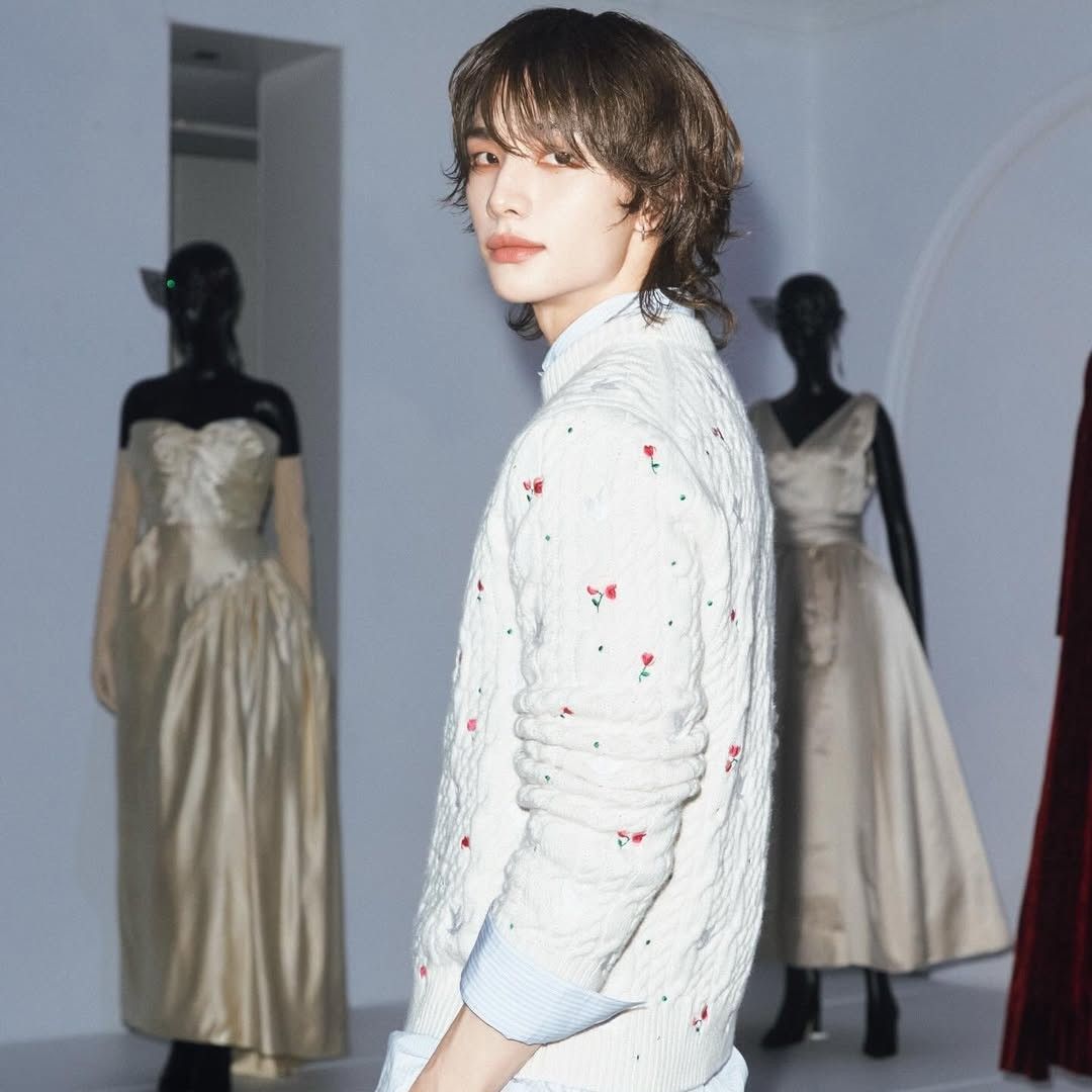 A moment captured by Stray Kids's fan