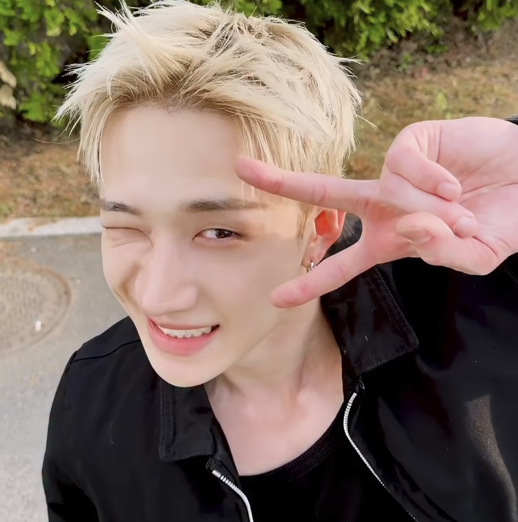 A moment captured by Stray Kids's fan