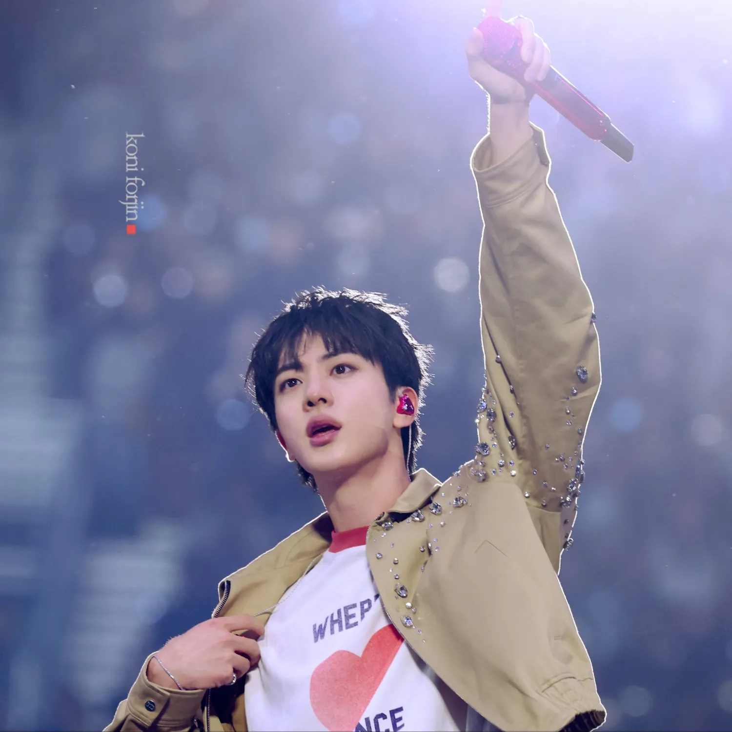 A moment captured by Jin (BTS)'s fan