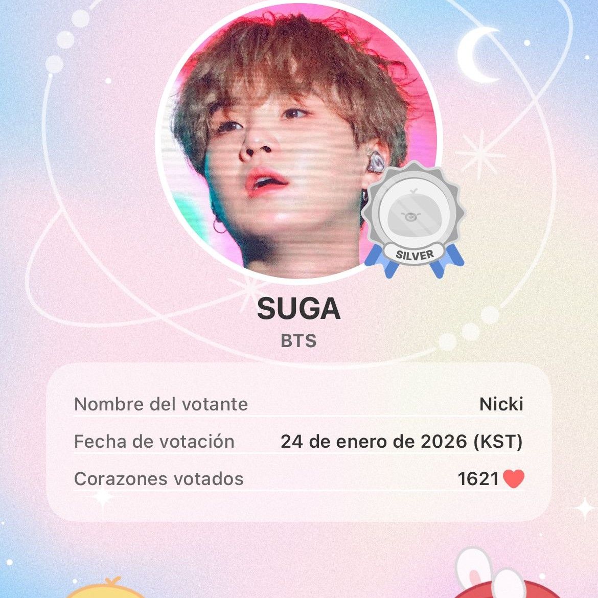 A moment captured by SUGA (BTS)'s fan