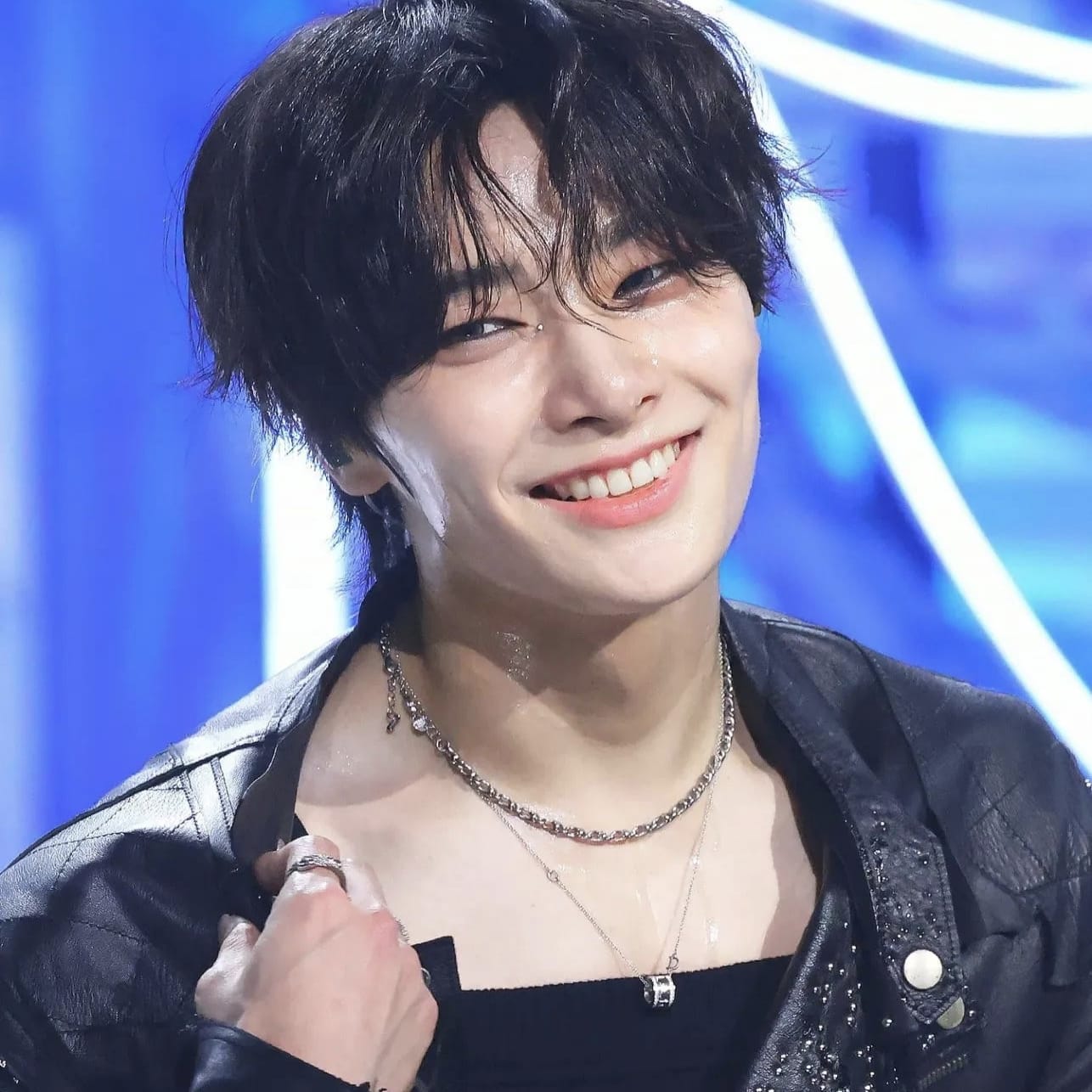 A moment captured by Stray Kids's fan