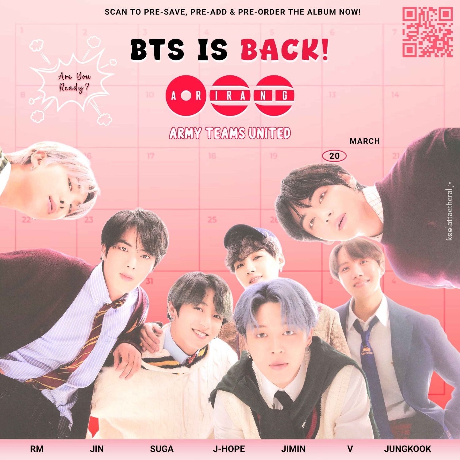 Foto aktivitas terbaru BTS