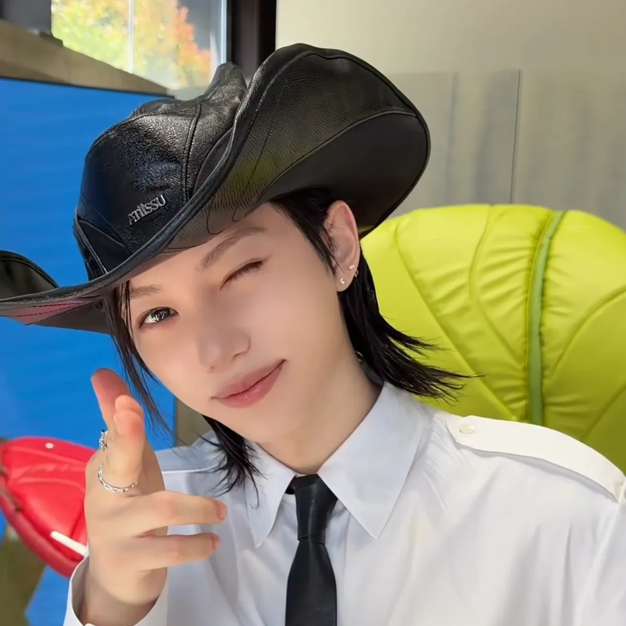 A moment captured by Felix (Stray Kids)'s fan