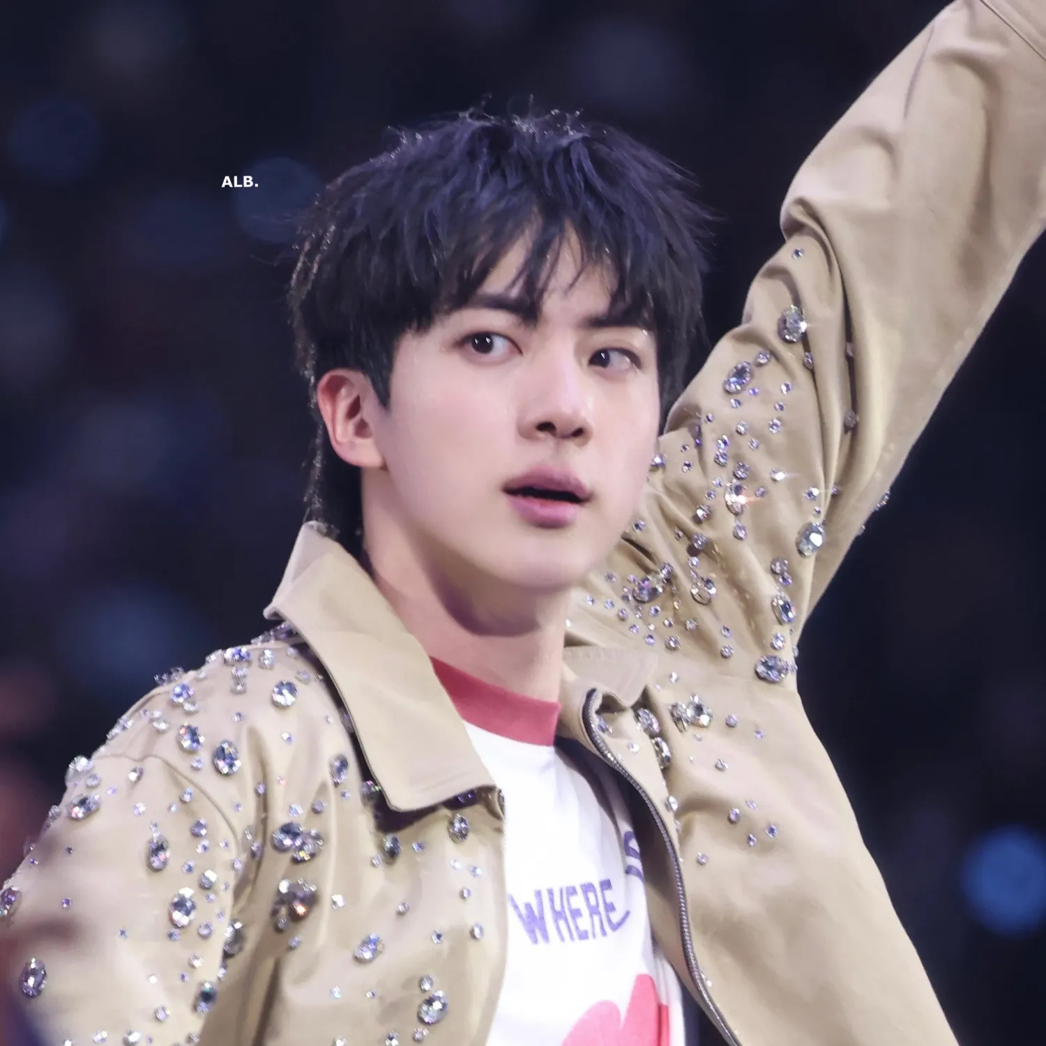 Recent activity shot of Jin (BTS)