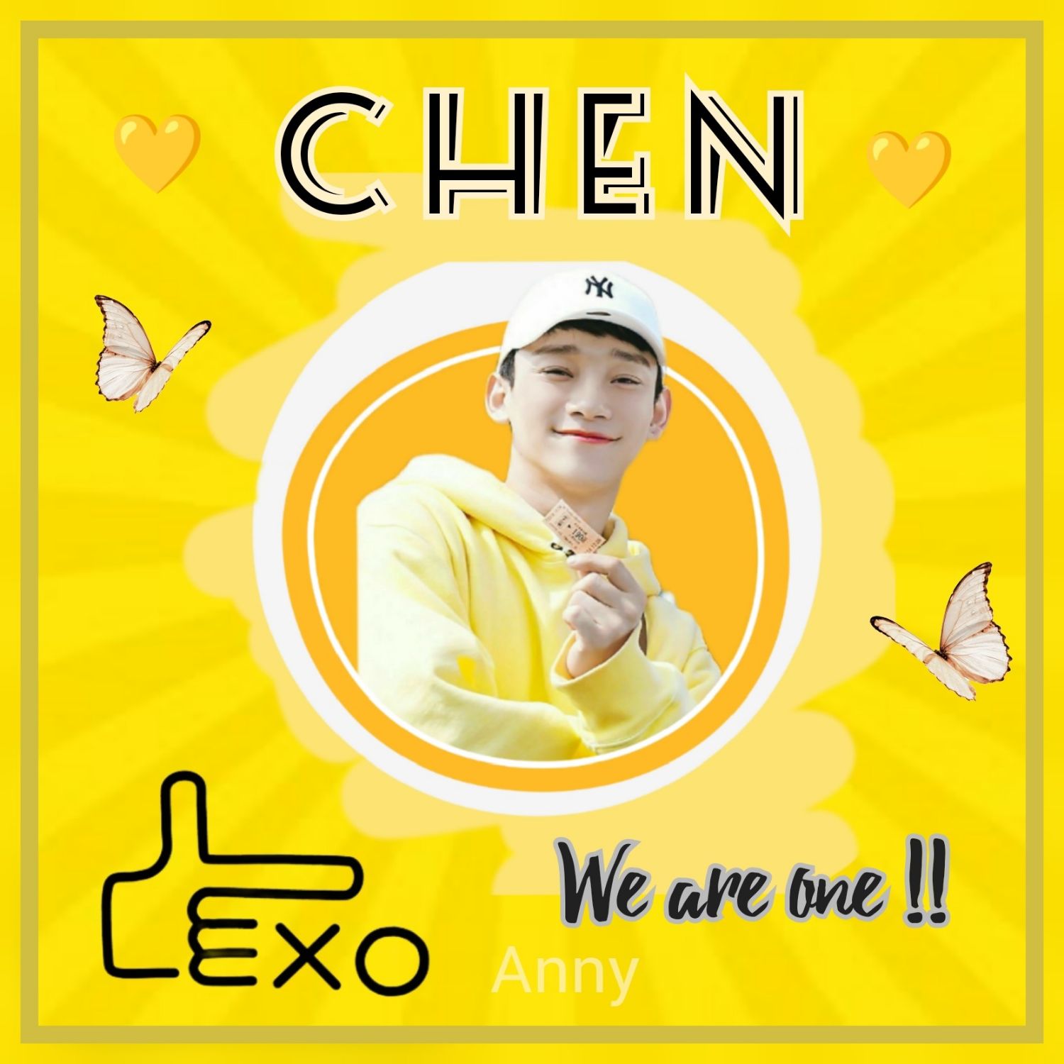 Recent activity shot of Chen (EXO)