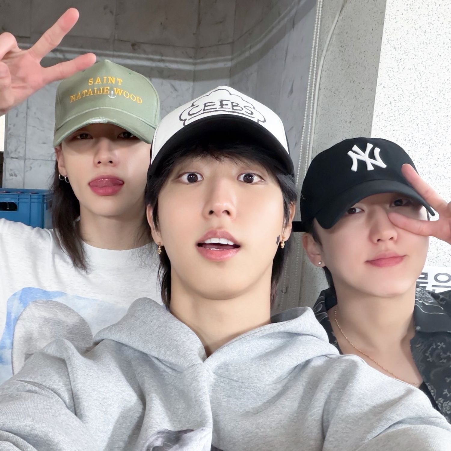 A moment captured by Stray Kids's fan