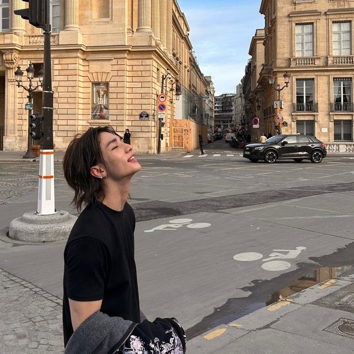 A moment captured by Stray Kids's fan