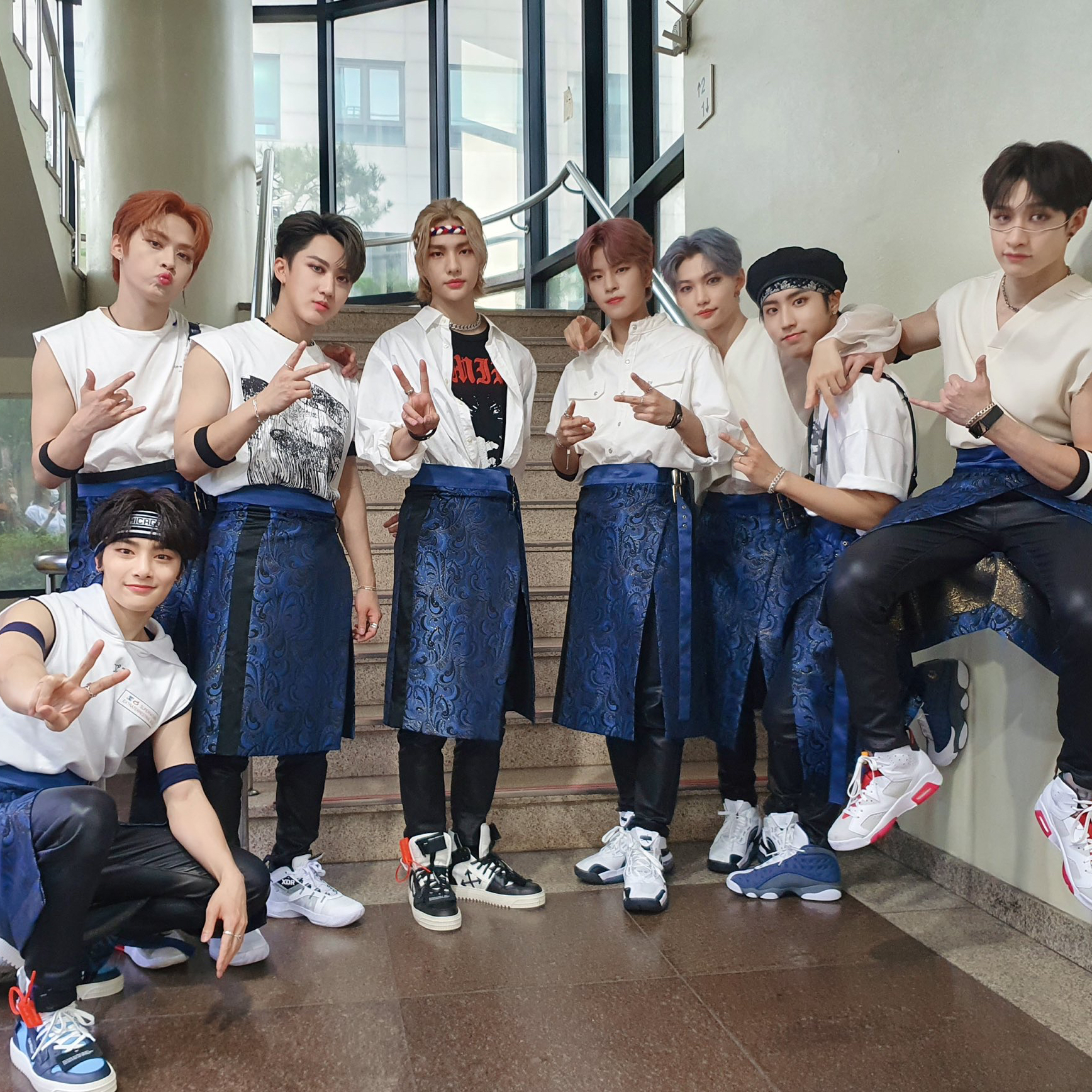 A moment captured by Stray Kids's fan