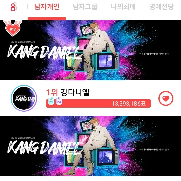 Foto aktivitas terbaru Kang Daniel