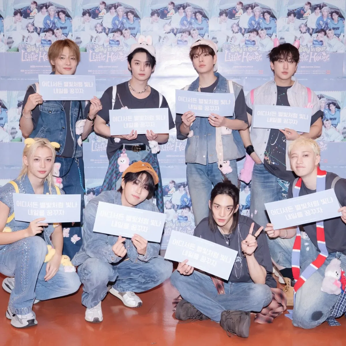 A moment captured by Stray Kids's fan