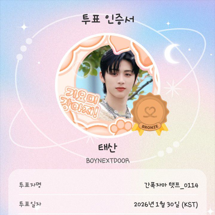 Latest photo of Taesan (BOYNEXTDOOR)