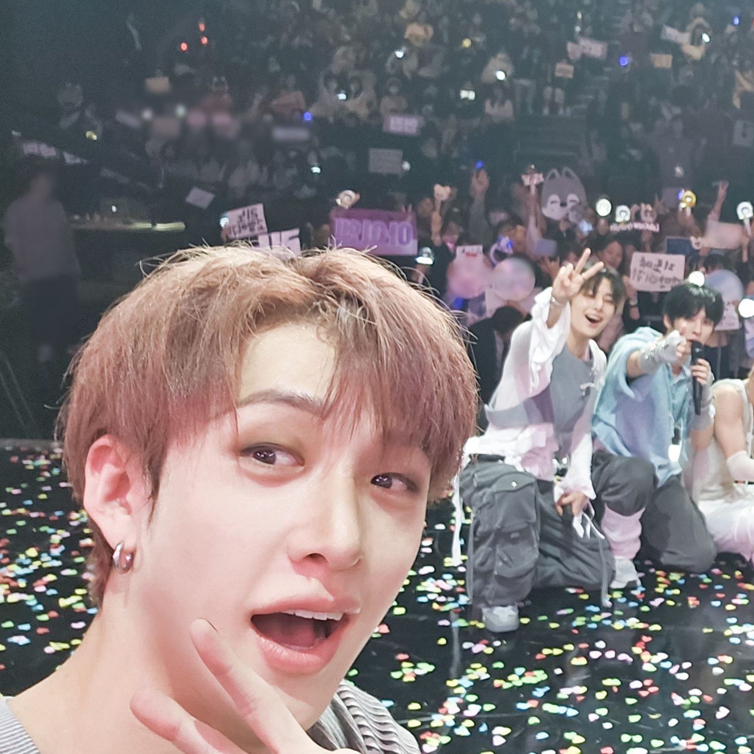 A moment captured by Bang Chan (Stray Kids)'s fan