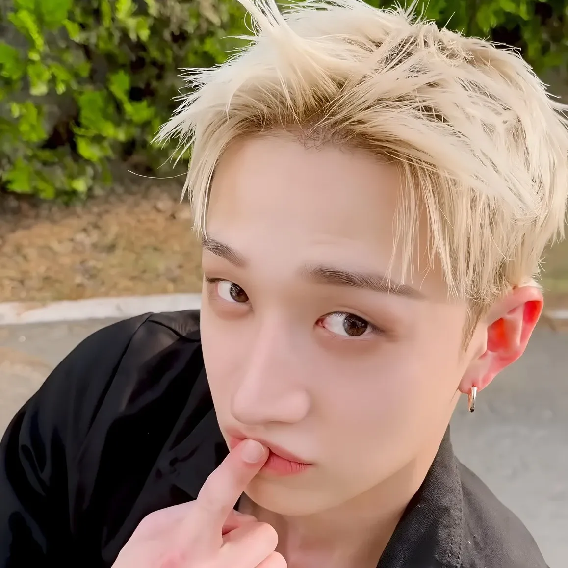 A moment captured by Stray Kids's fan