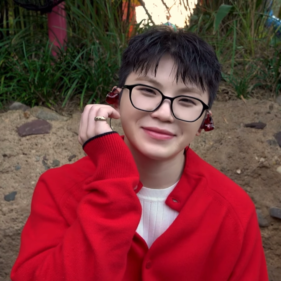 A moment captured by Woozi (SEVENTEEN)'s fan