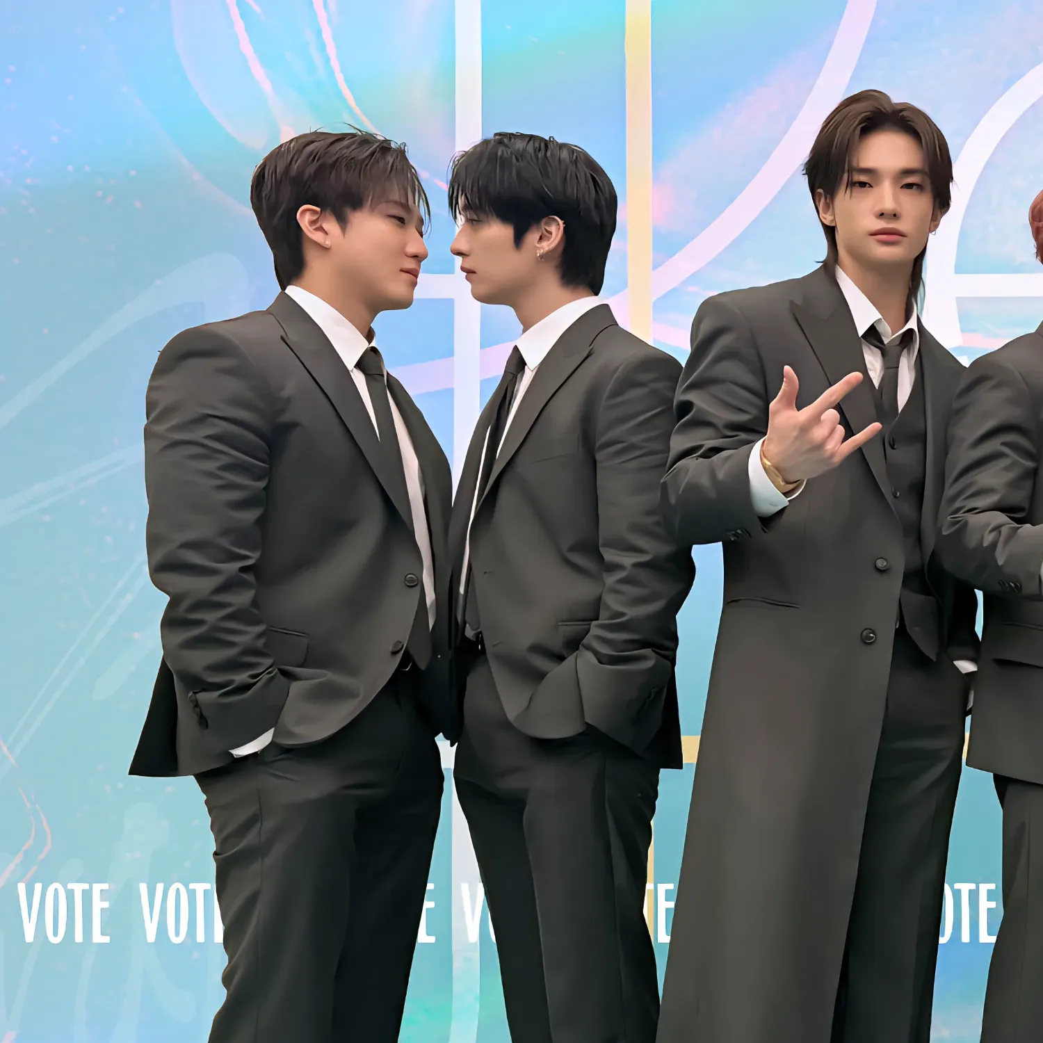 A moment captured by Stray Kids's fan