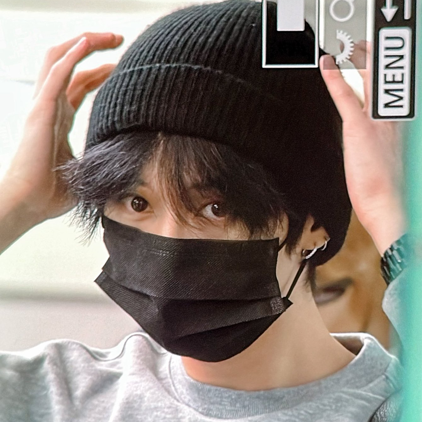 A moment captured by Stray Kids's fan