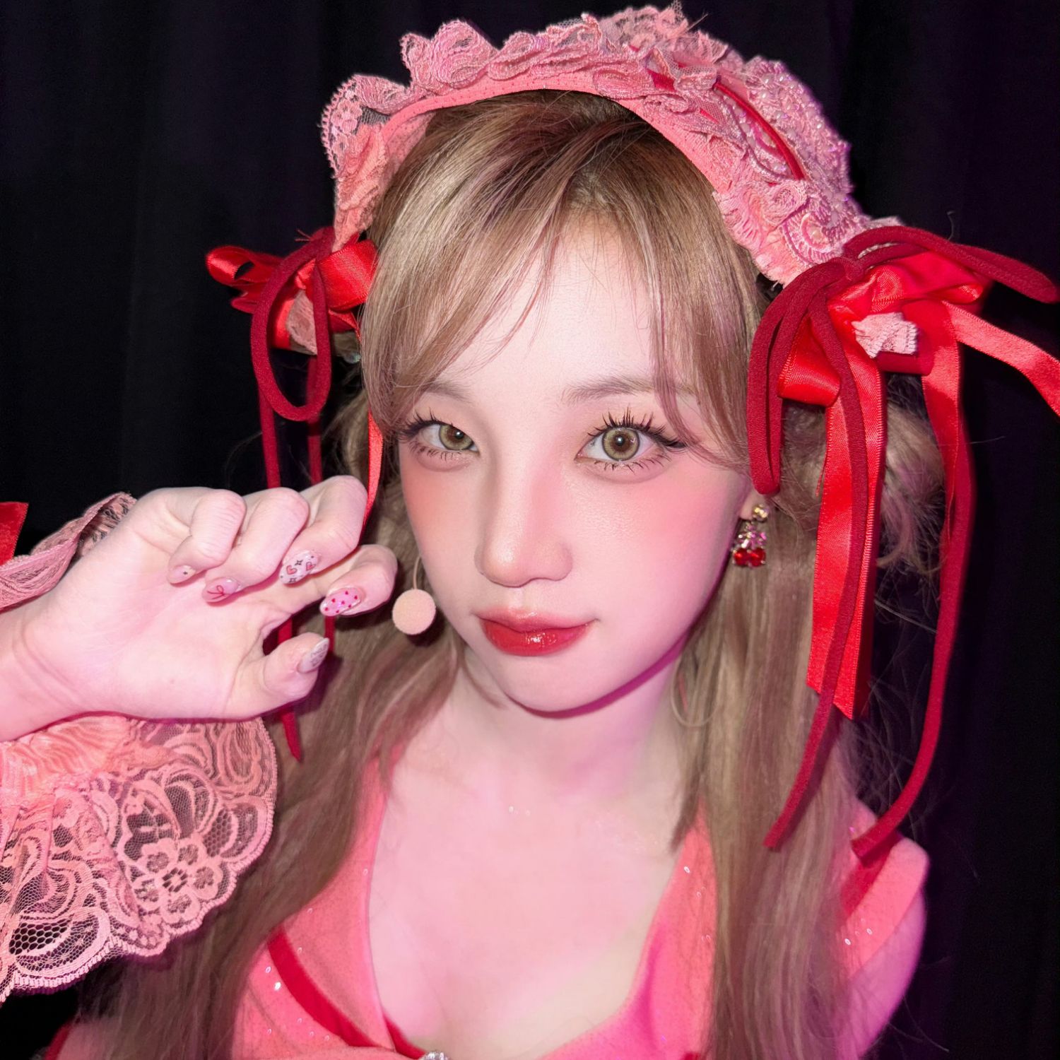 A moment captured by Yuqi (i-dle)'s fan