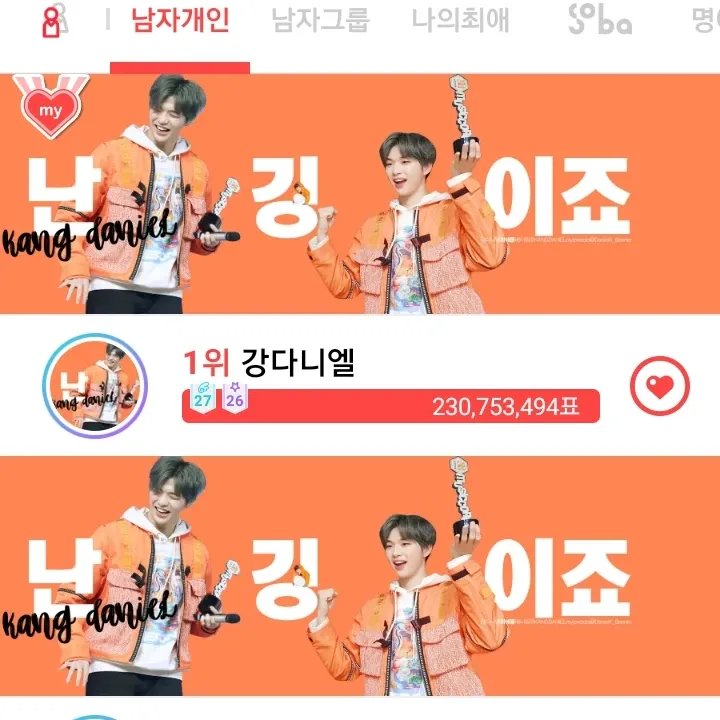 강다니엘의 비하인드 컷