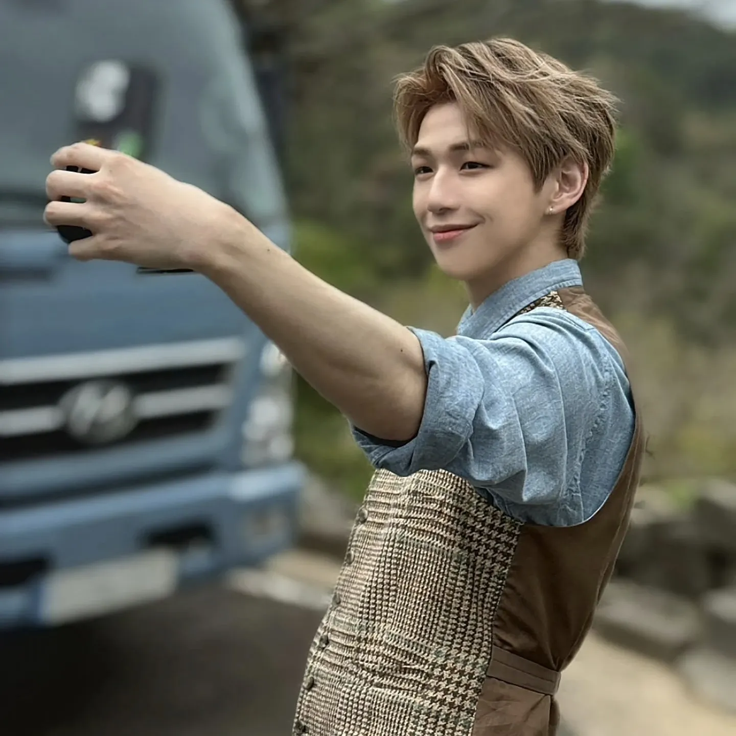 A moment captured by Kang Daniel's fan
