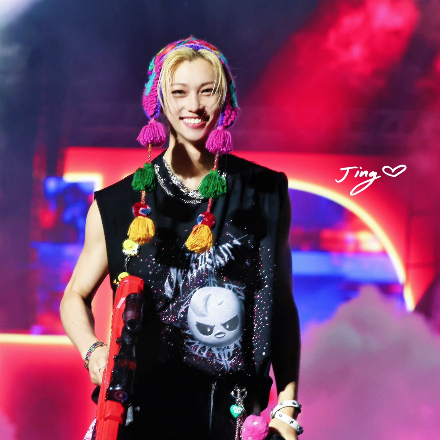 A moment captured by Felix (Stray Kids)'s fan