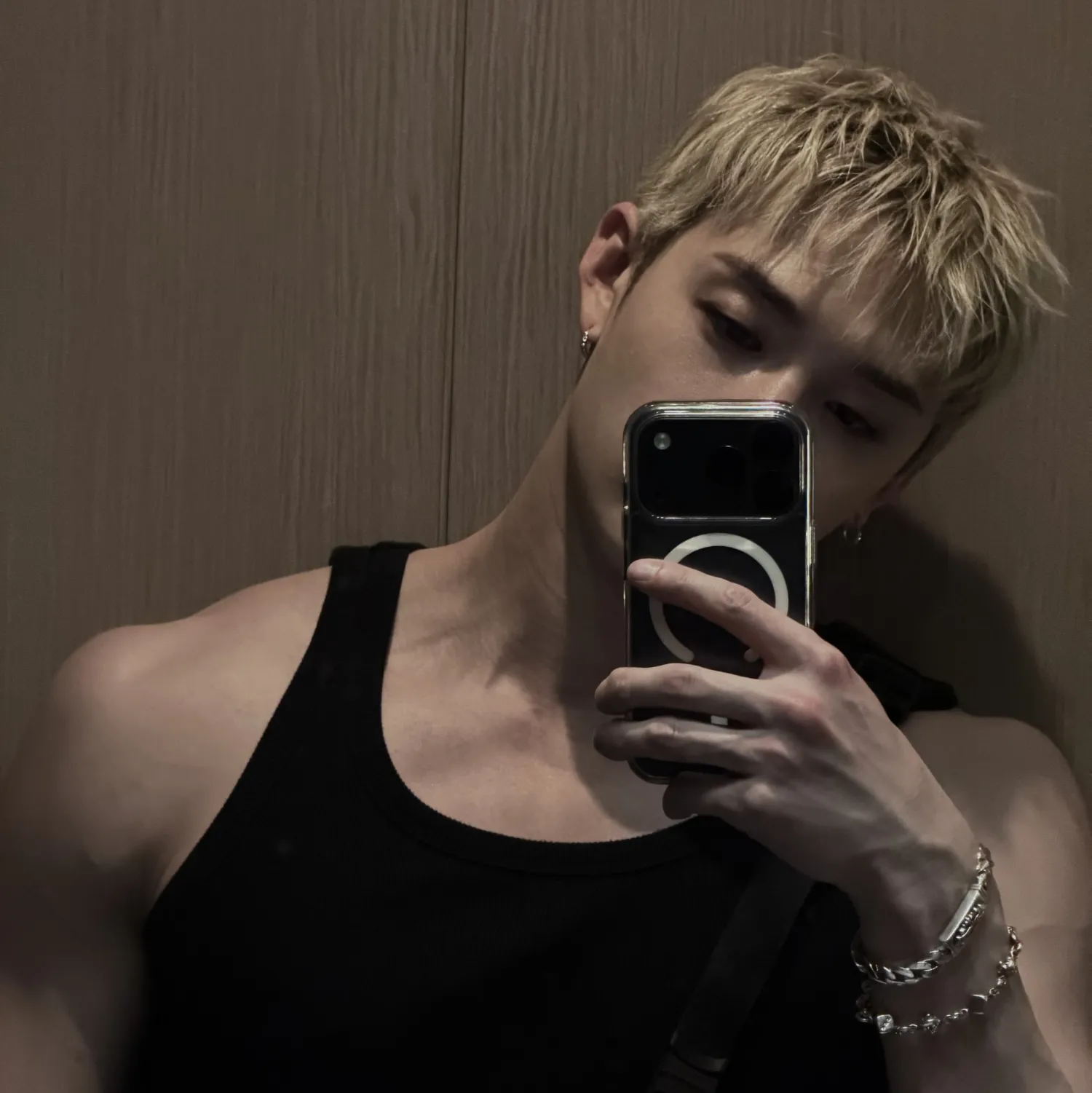 A moment captured by Stray Kids's fan