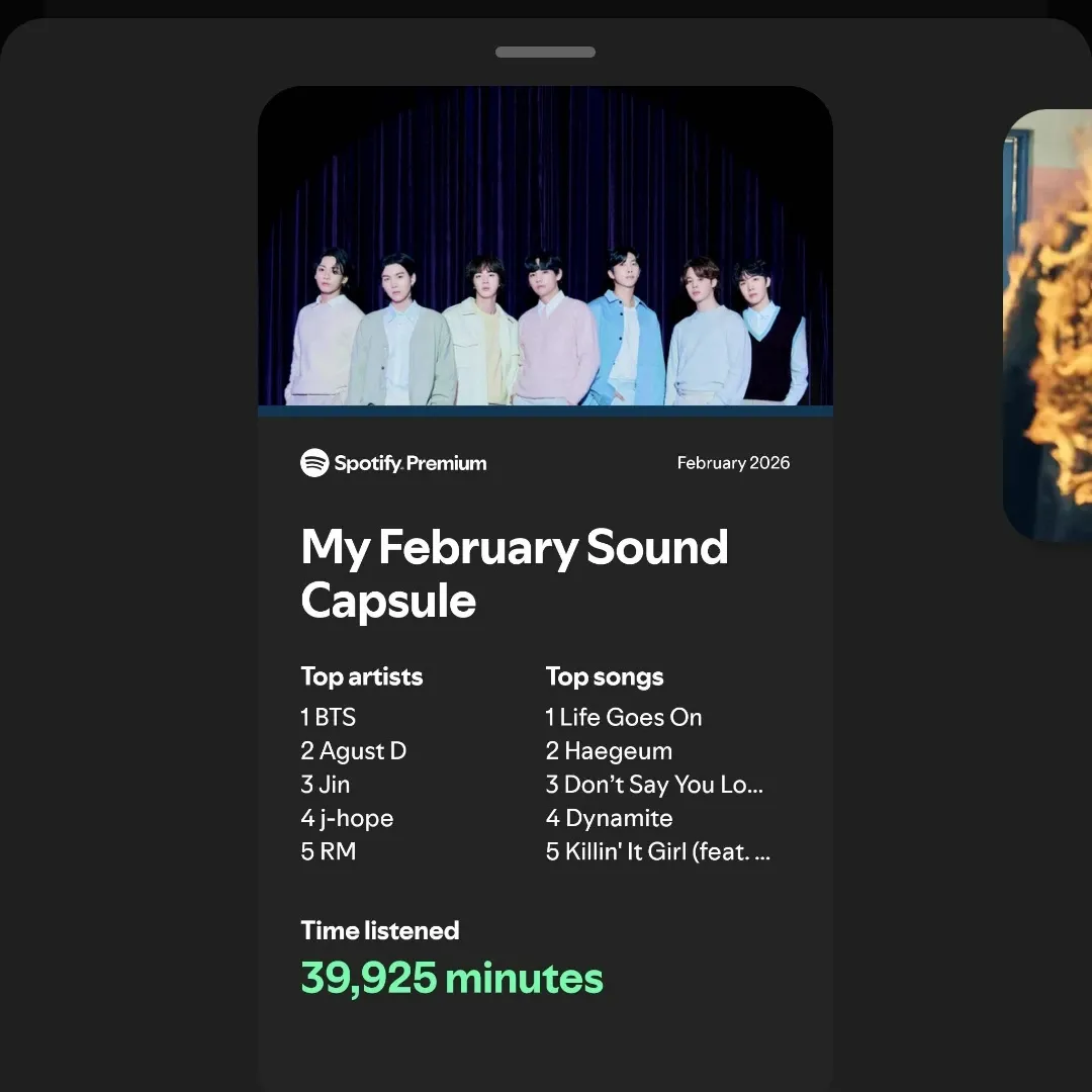 Recent activity shot of BTS