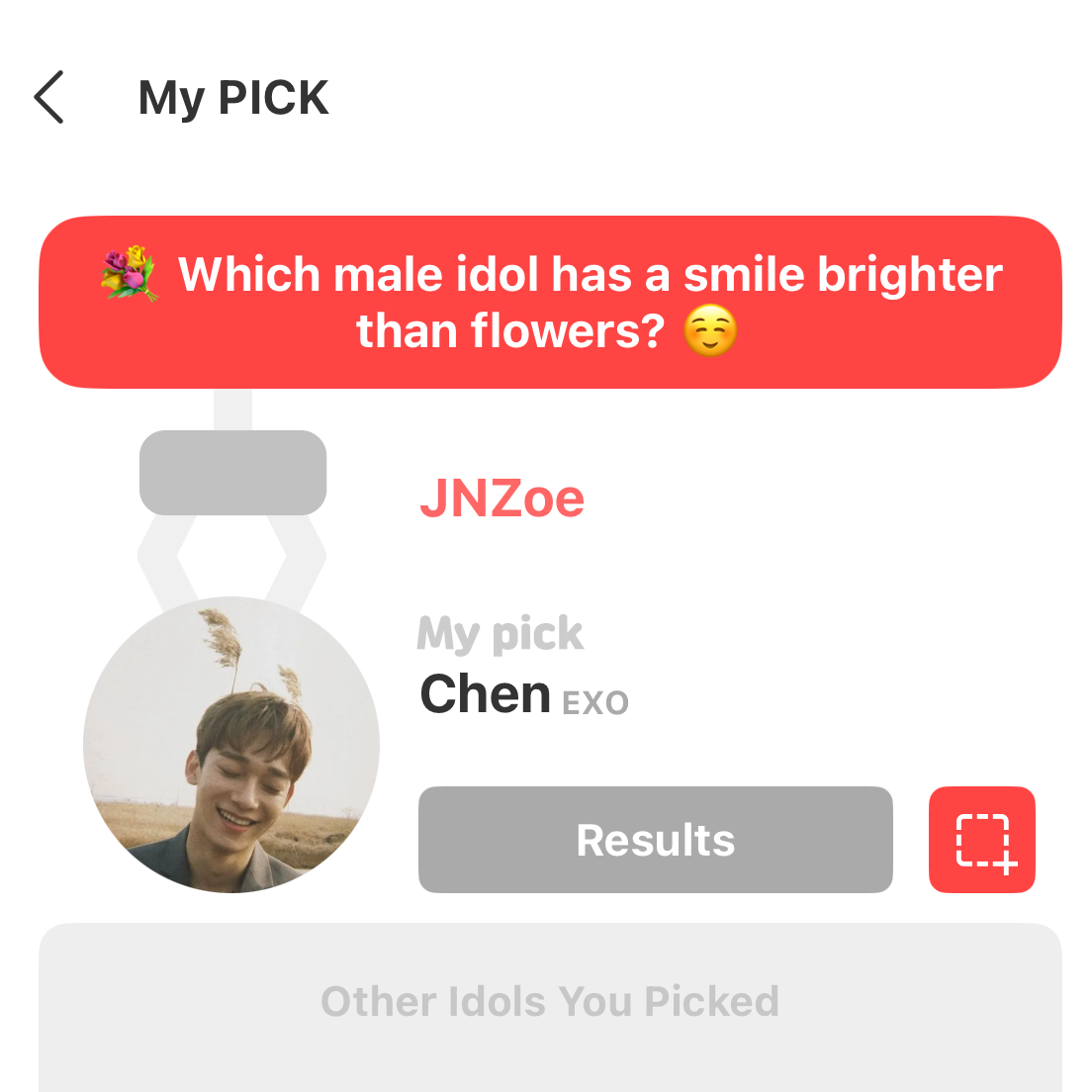 Recent activity shot of Chen (EXO)