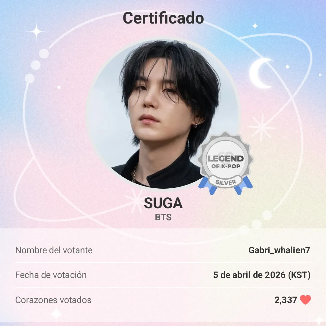 Latest photo of SUGA (BTS)