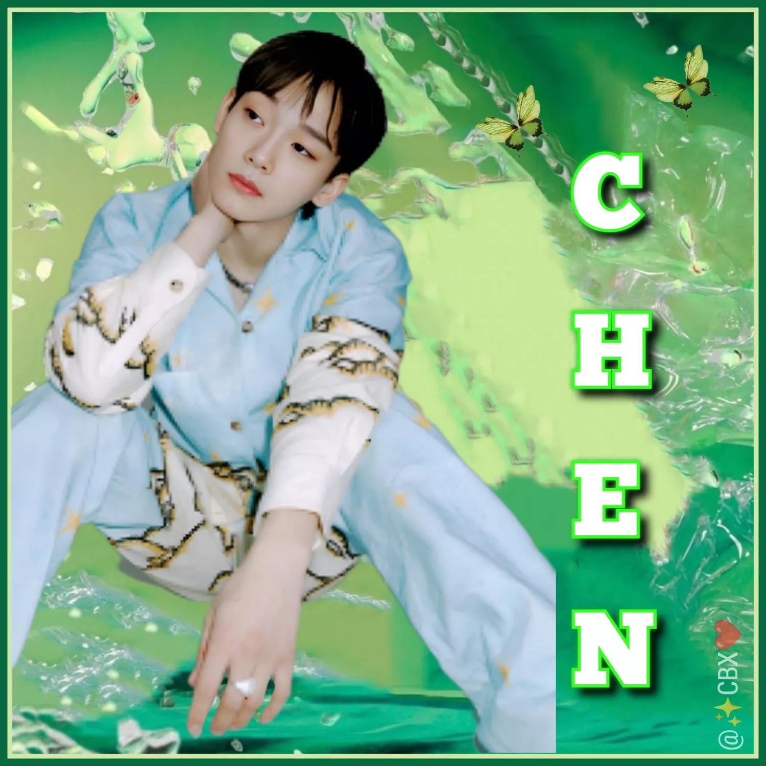Recent activity shot of Chen (EXO)