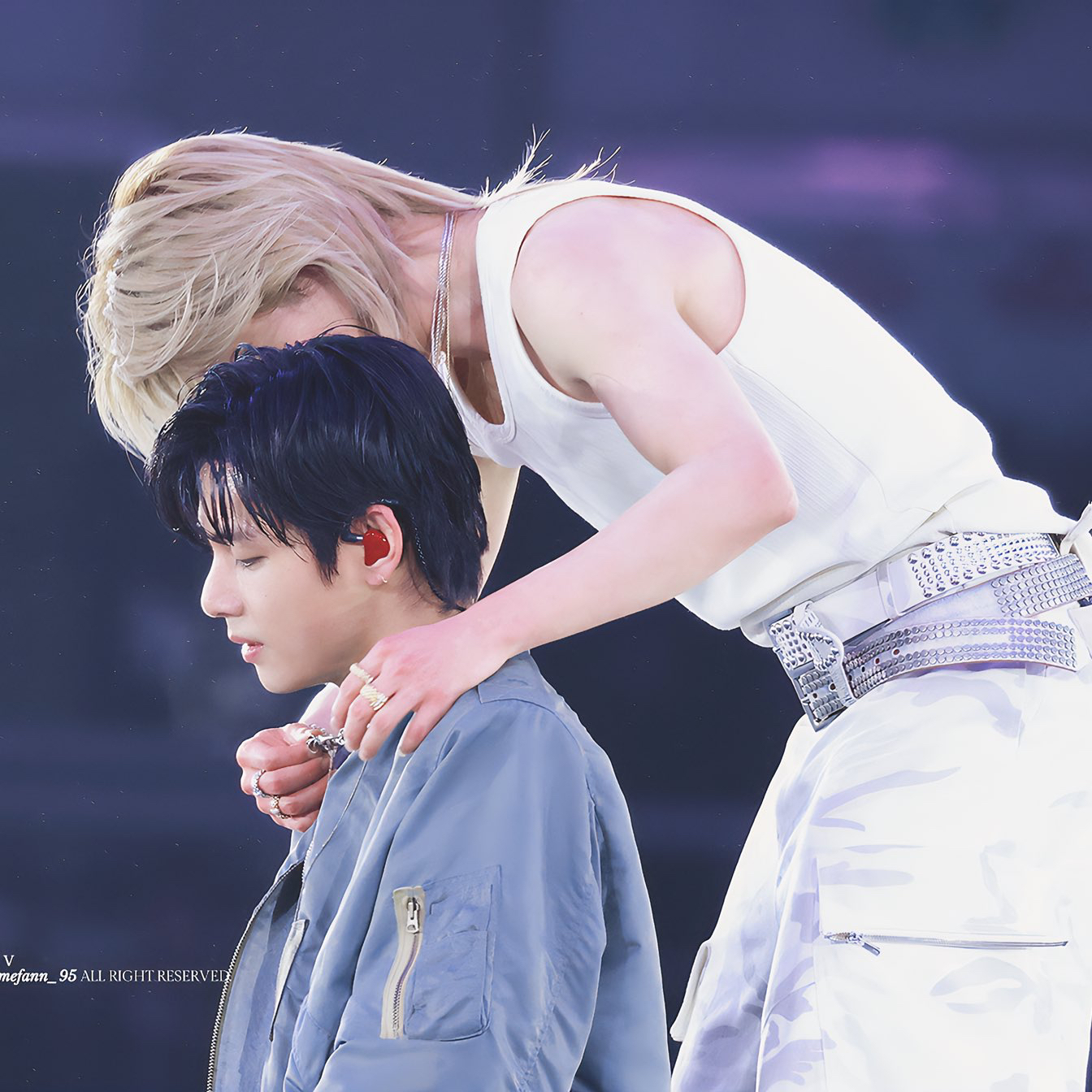 A moment captured by V (BTS)'s fan