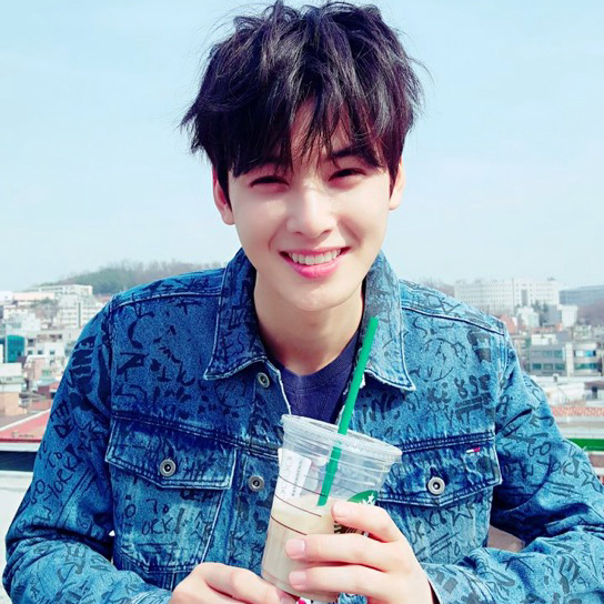 Recent activity shot of Eunwoo (ASTRO)