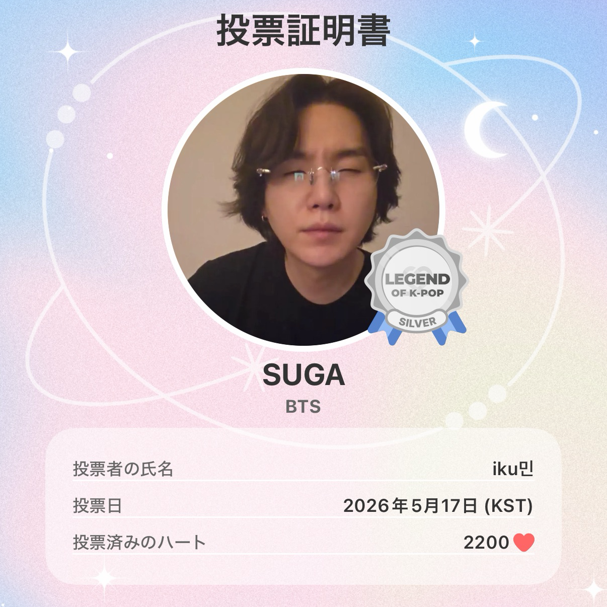 SUGA (BTS)の最近の活動写真