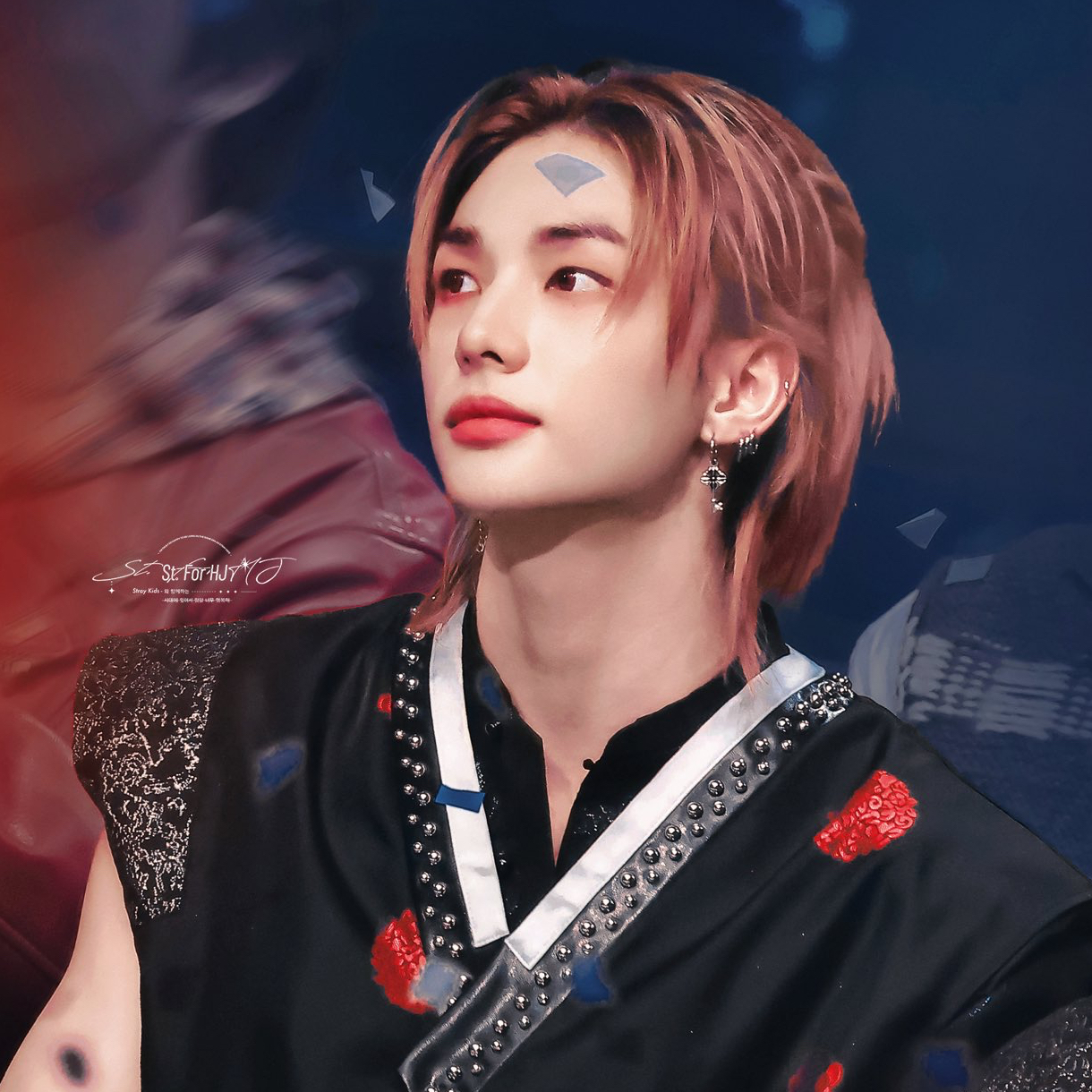 A moment captured by Stray Kids's fan