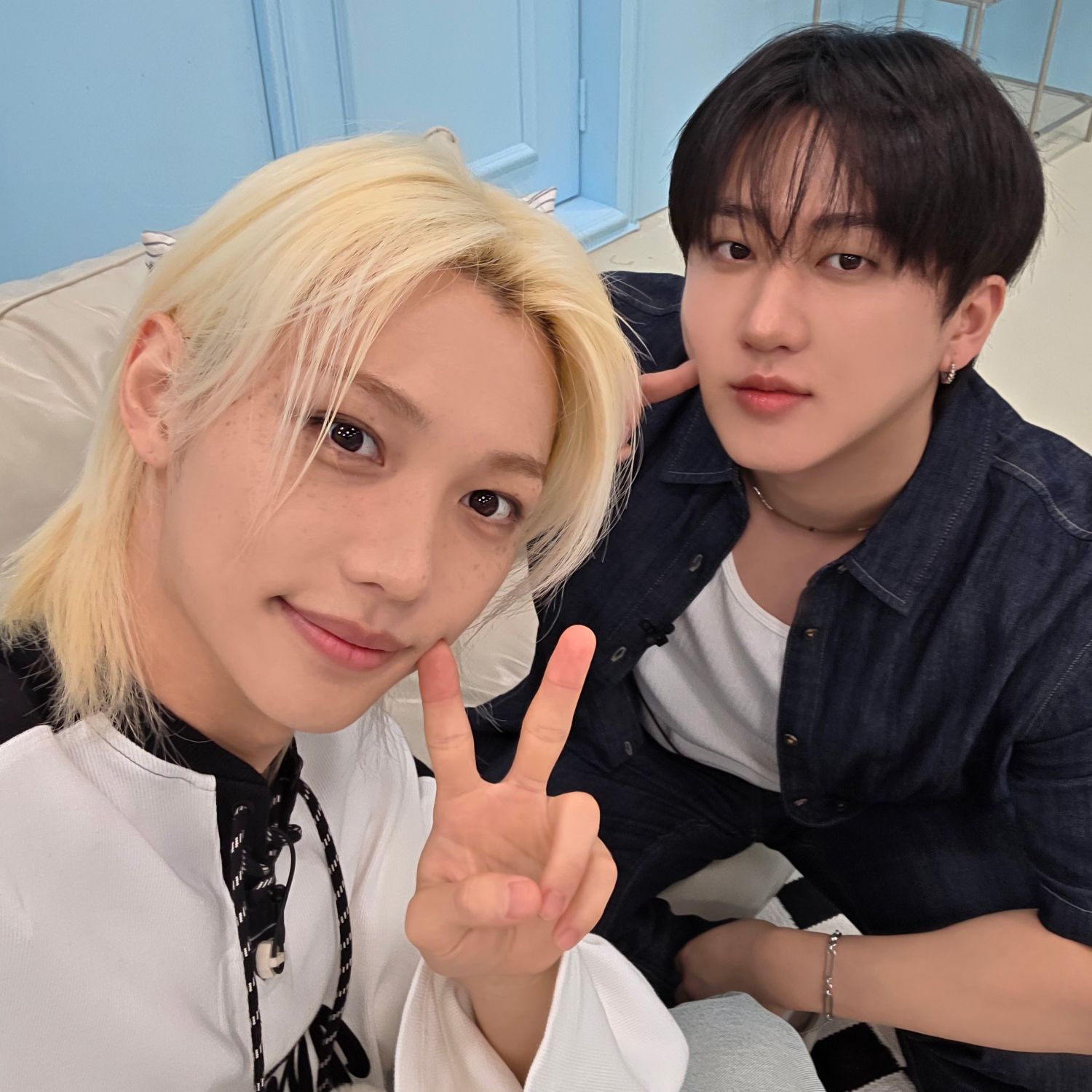 A moment captured by Stray Kids's fan