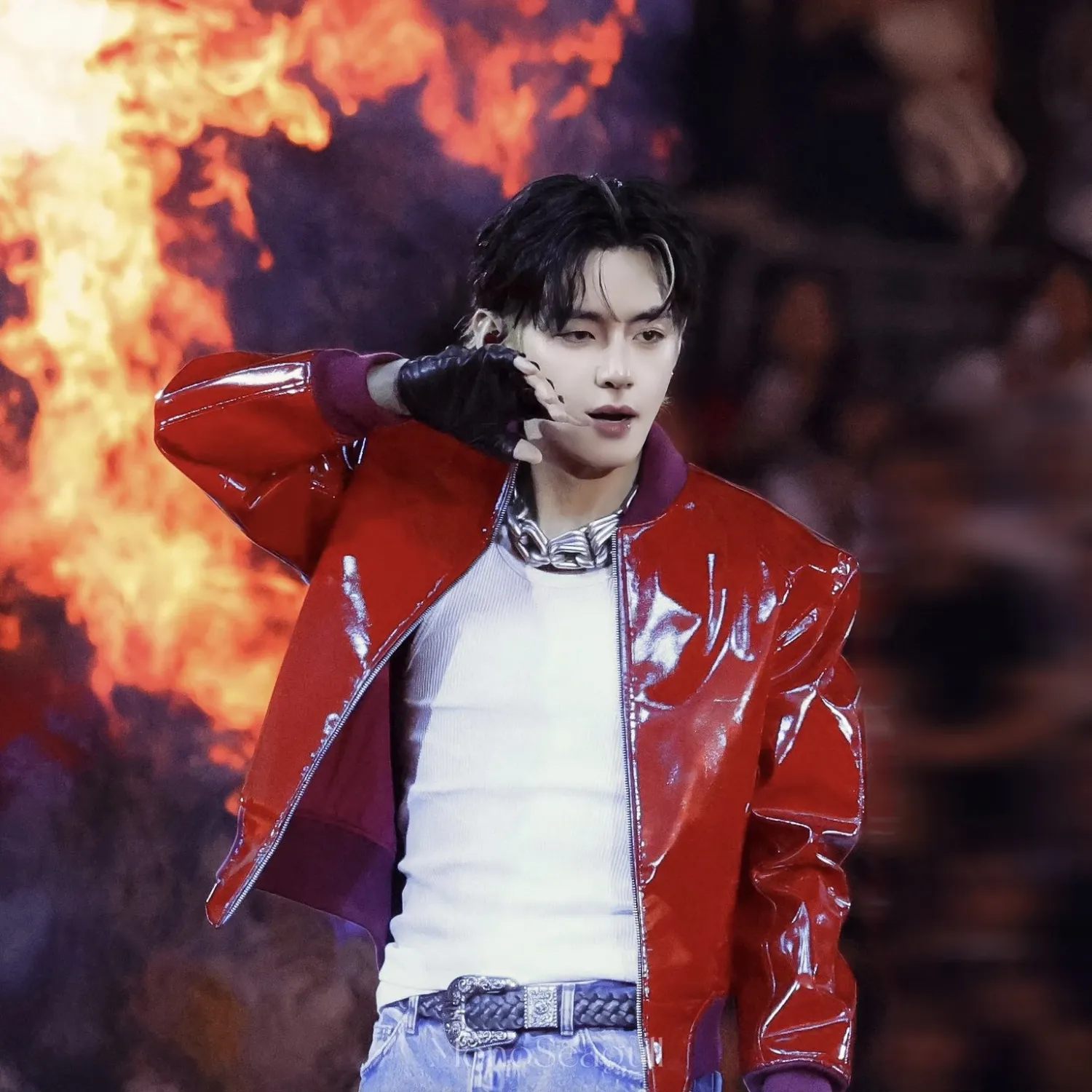 A moment captured by V (BTS)'s fan
