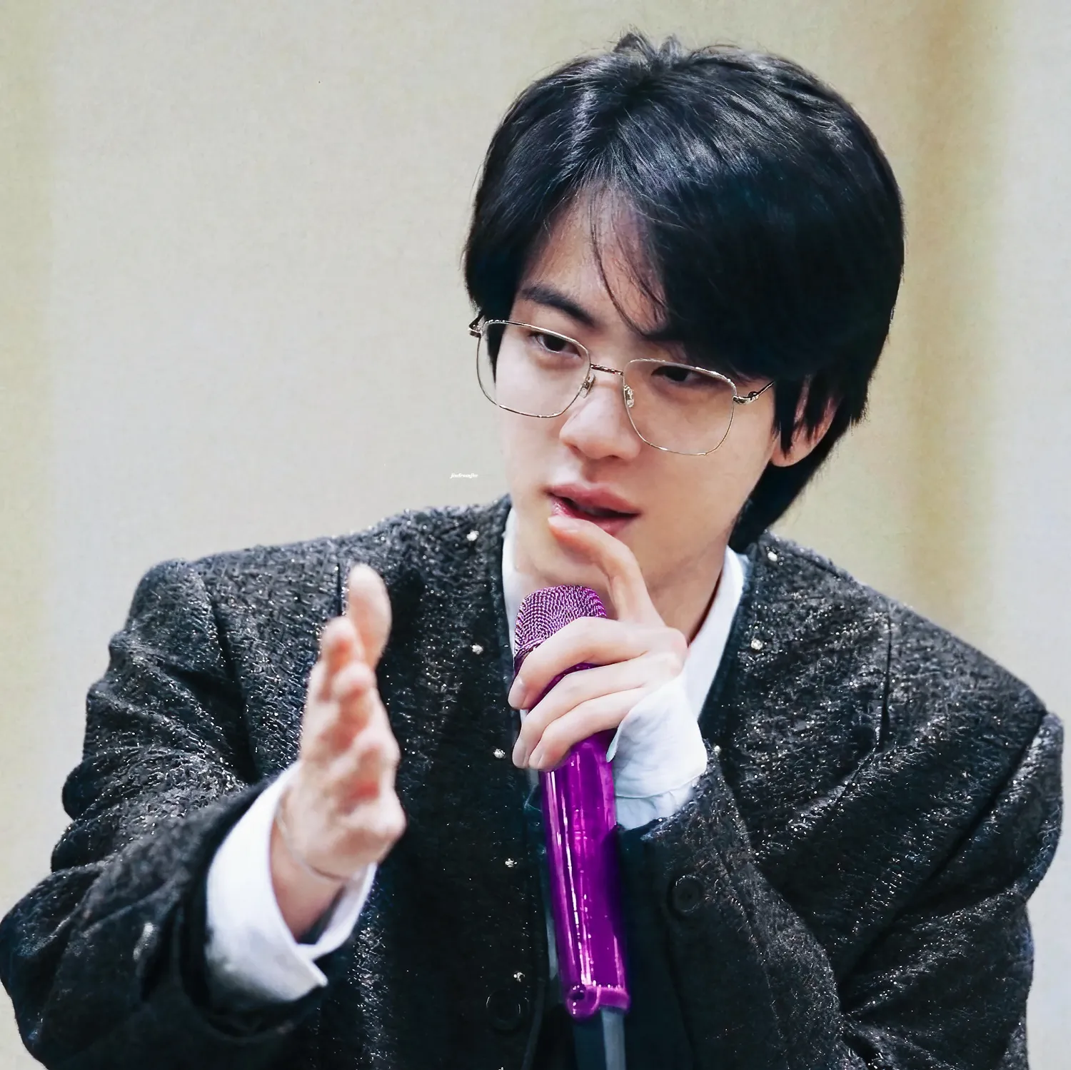 Recent activity shot of Jin (BTS)