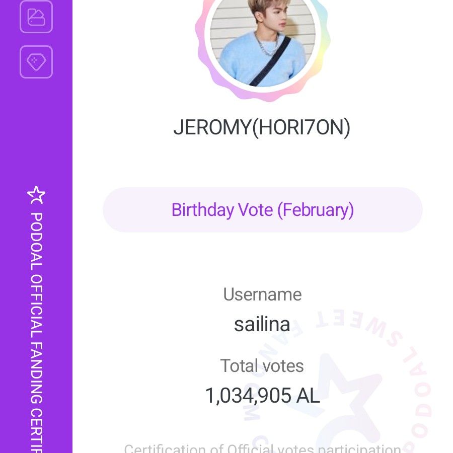 A moment captured by Jeromy (HORI7ON)'s fan