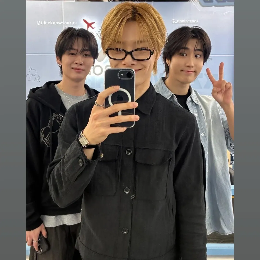 A moment captured by Stray Kids's fan