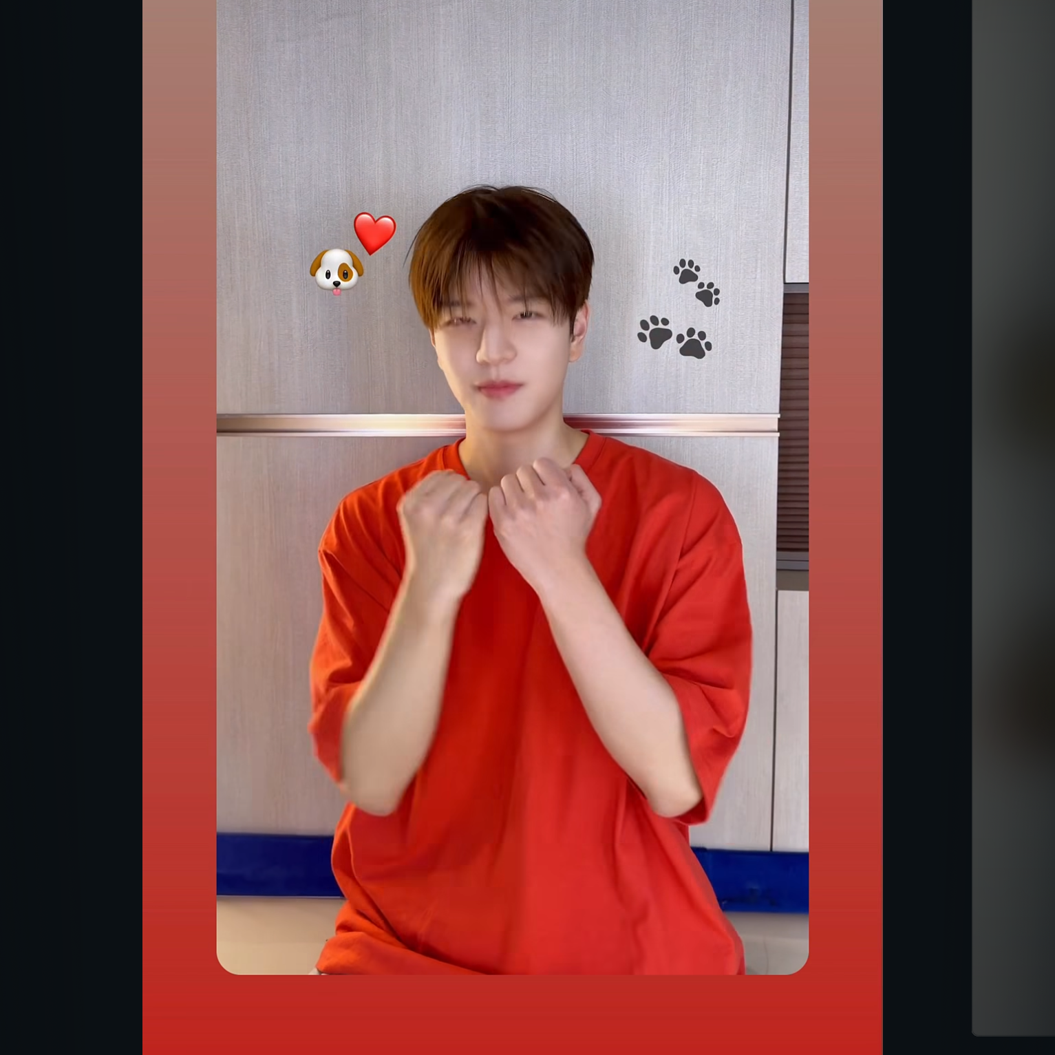 A moment captured by Stray Kids's fan