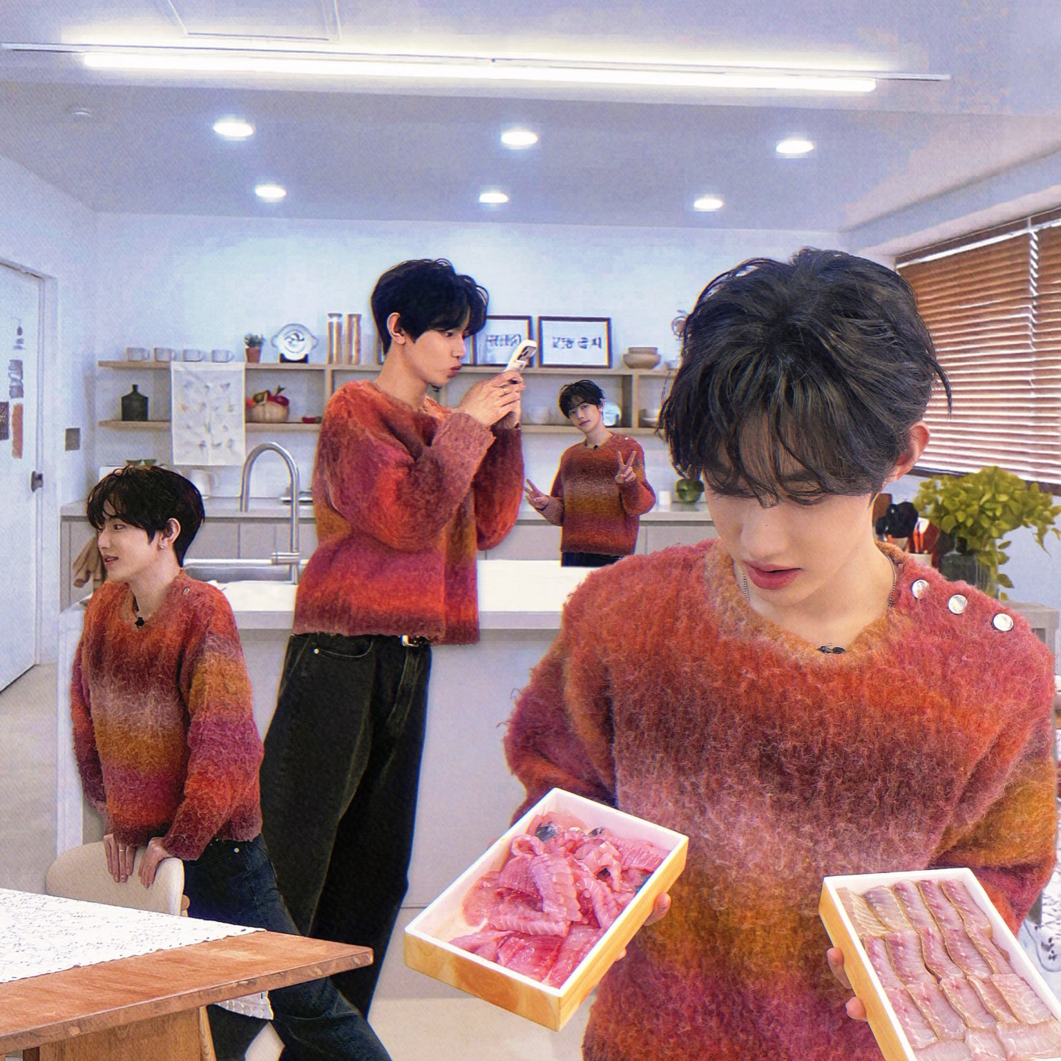 A moment captured by Zhang Hao's fan