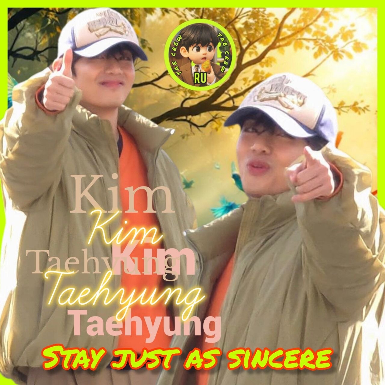 A moment captured by V (BTS)'s fan