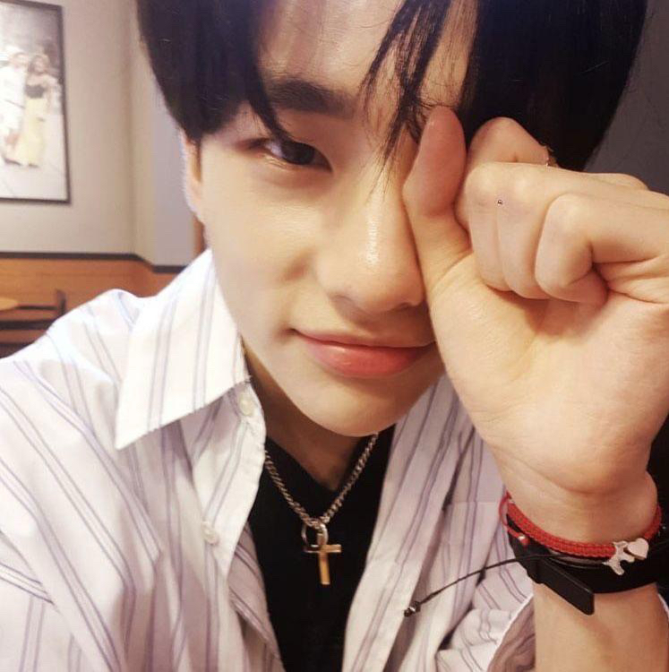 A moment captured by Hyunjin (Stray Kids)'s fan