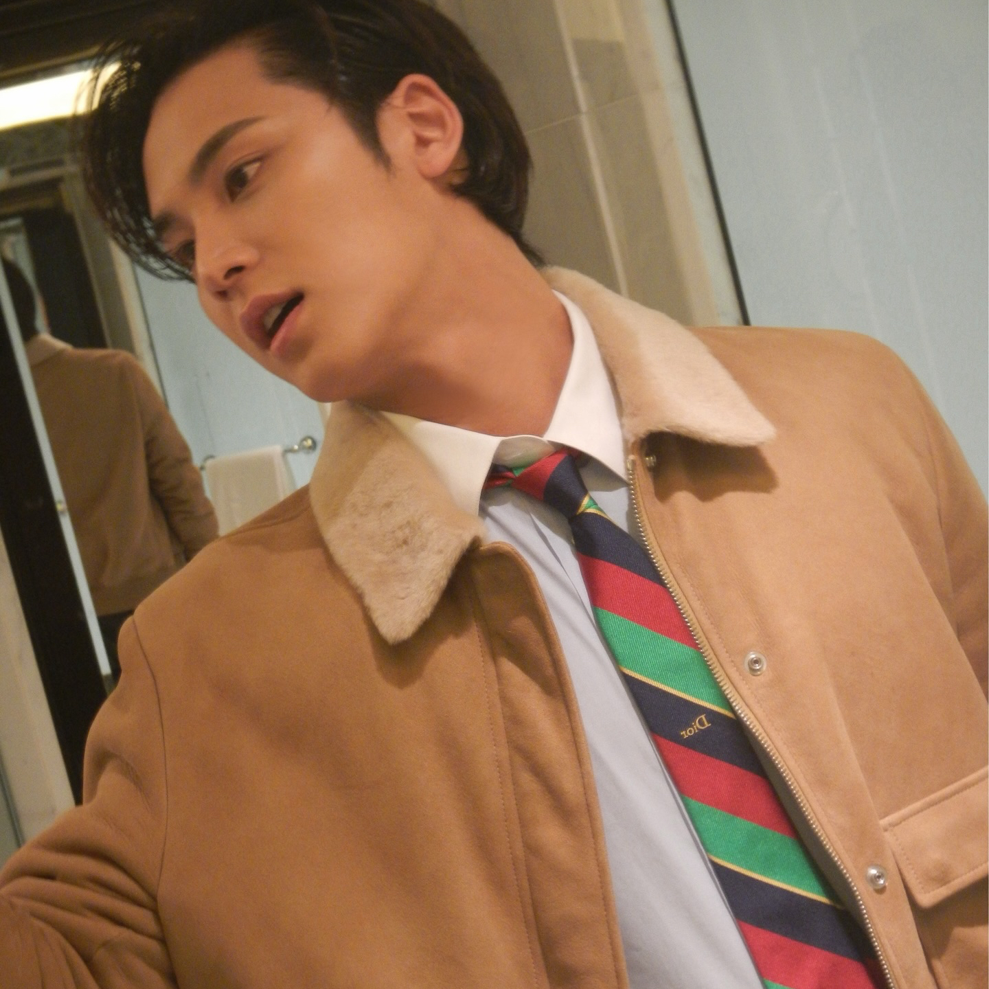 A moment captured by Mingyu (SEVENTEEN)'s fan