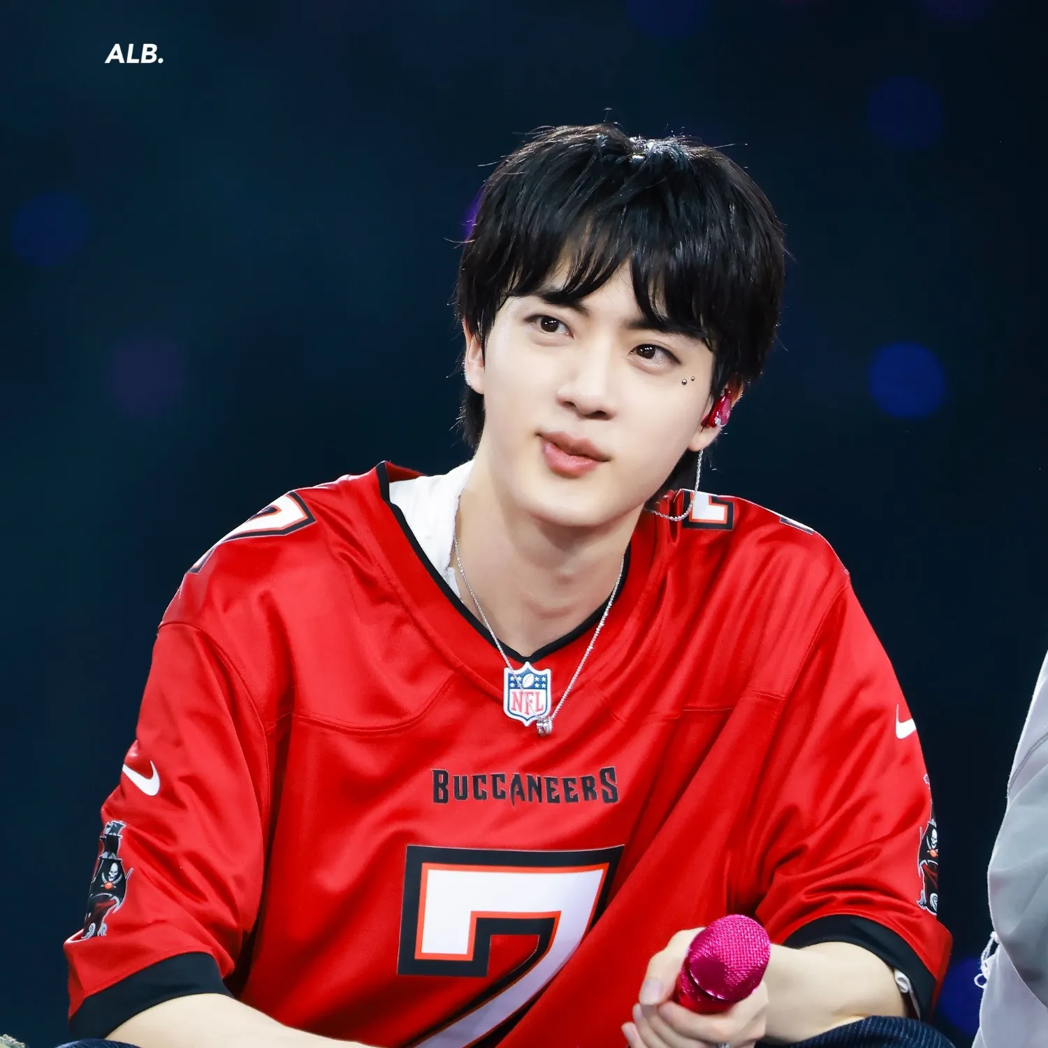 Recent activity shot of Jin (BTS)