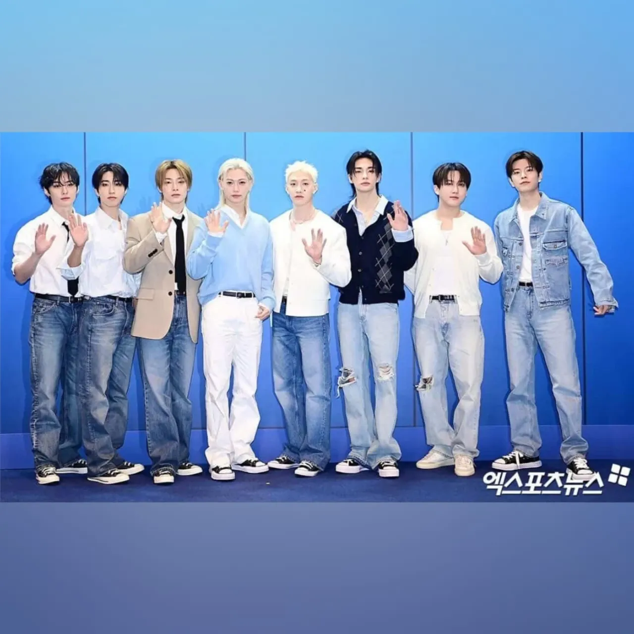 A moment captured by Stray Kids's fan