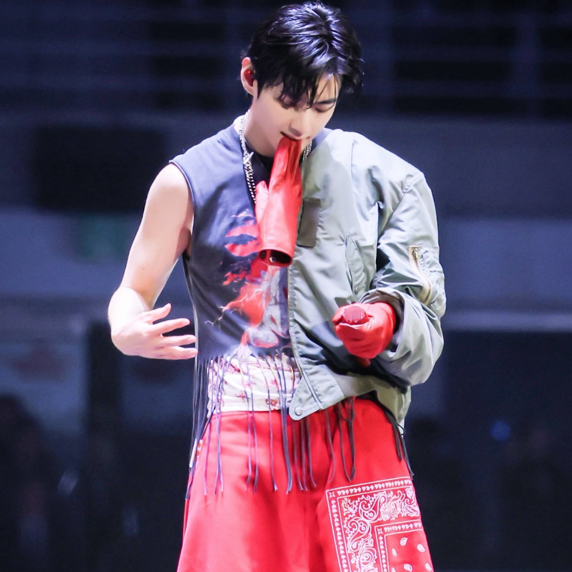 A moment captured by V (BTS)'s fan