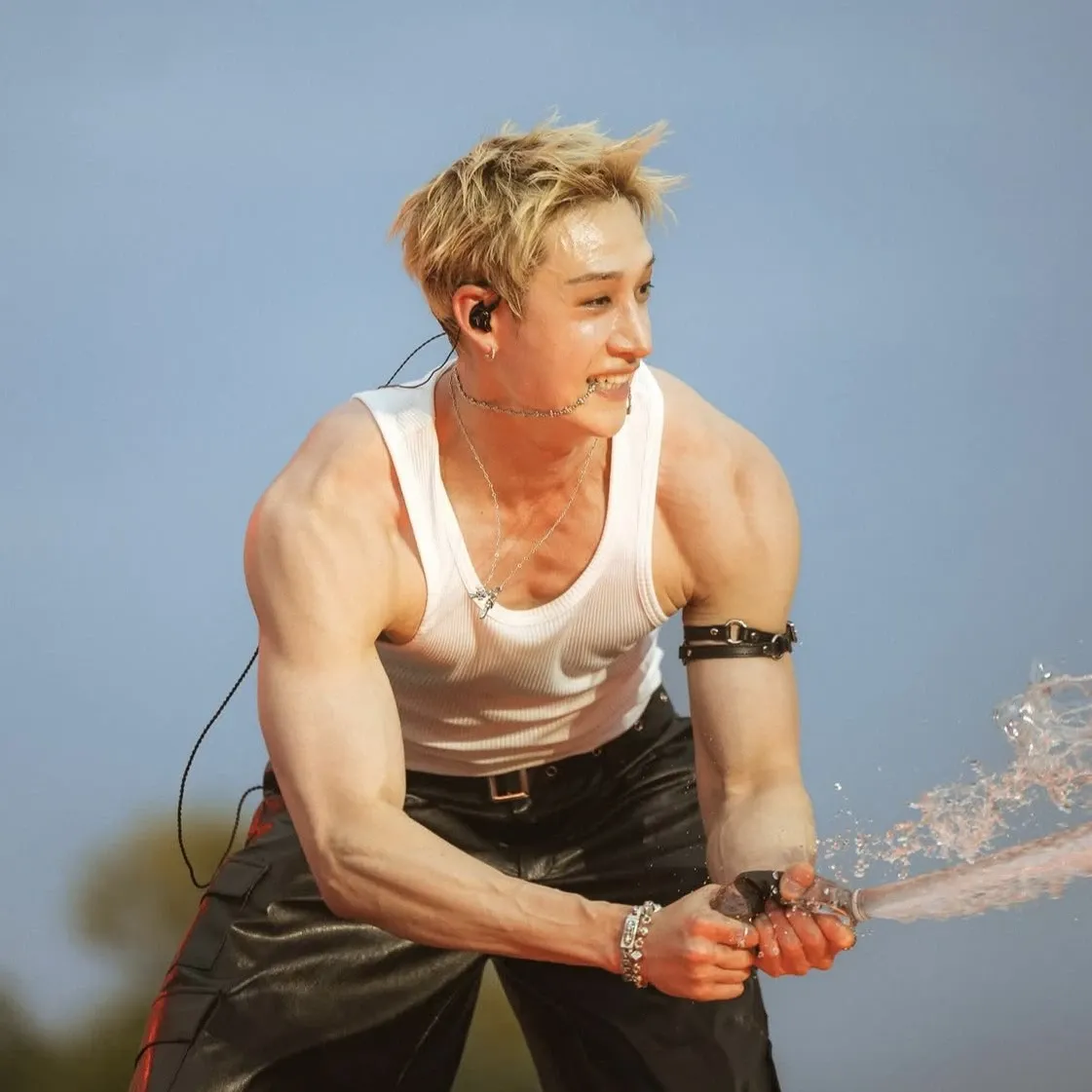 A moment captured by Bang Chan (Stray Kids)'s fan