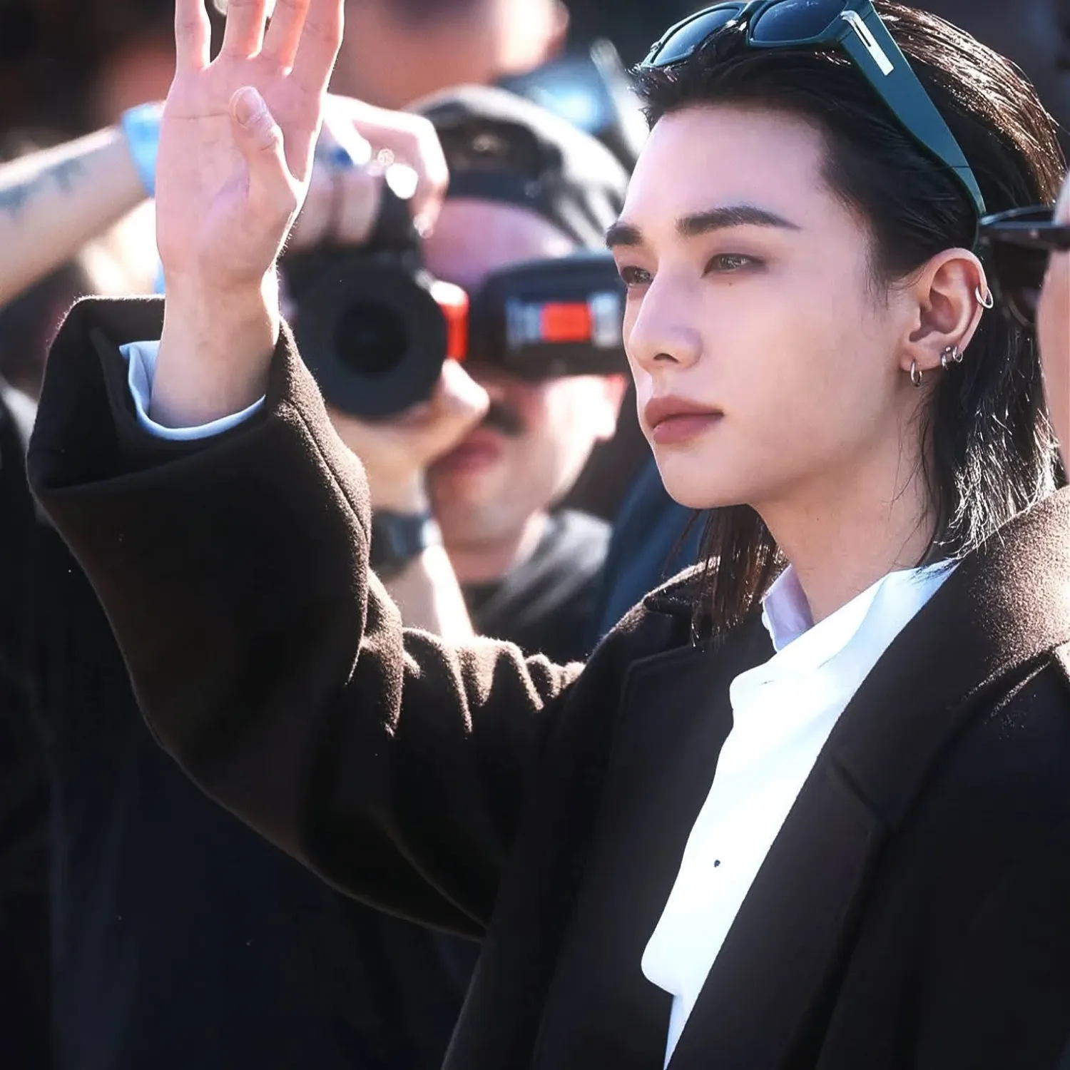 A moment captured by Hyunjin (Stray Kids)'s fan