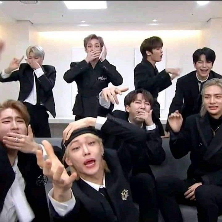 A moment captured by Stray Kids's fan