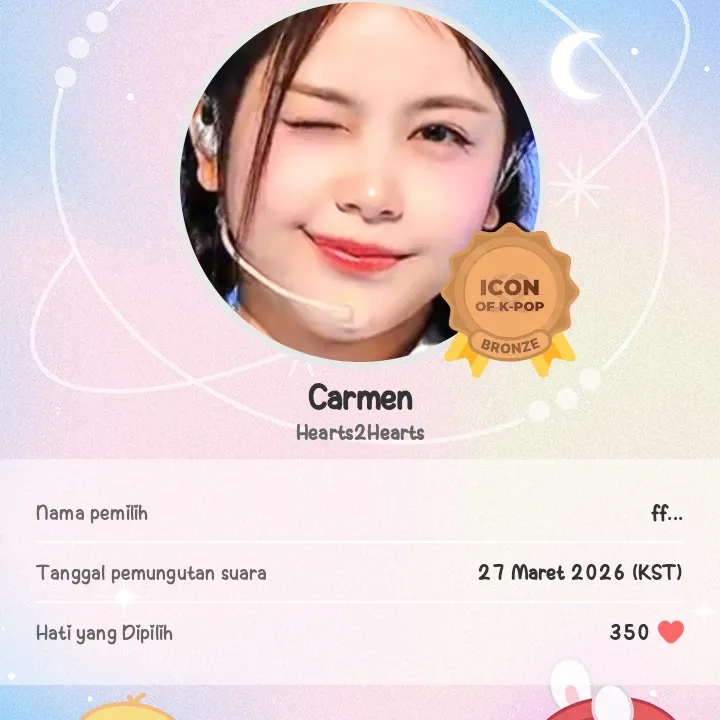 Foto terbaru Carmen (Hearts2Hearts)